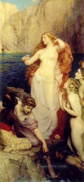 Las perlas de Afrodita Herbert James Draper Pinturas al óleo